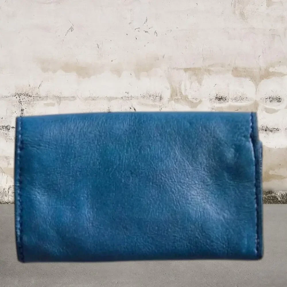 Free People NWT Leather Bag Lanyard in Lapis - Picture 5 of 7